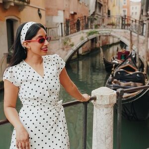 Ted Baker White Polka Dot Dress